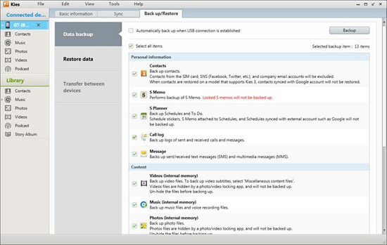 how to save text messages from android to computer with samsung kies