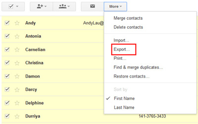 how to transfer contacts from android to computer with gmail