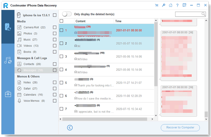 how to retrieve deleted text messages on iphone via coolmuster iphone data recovery